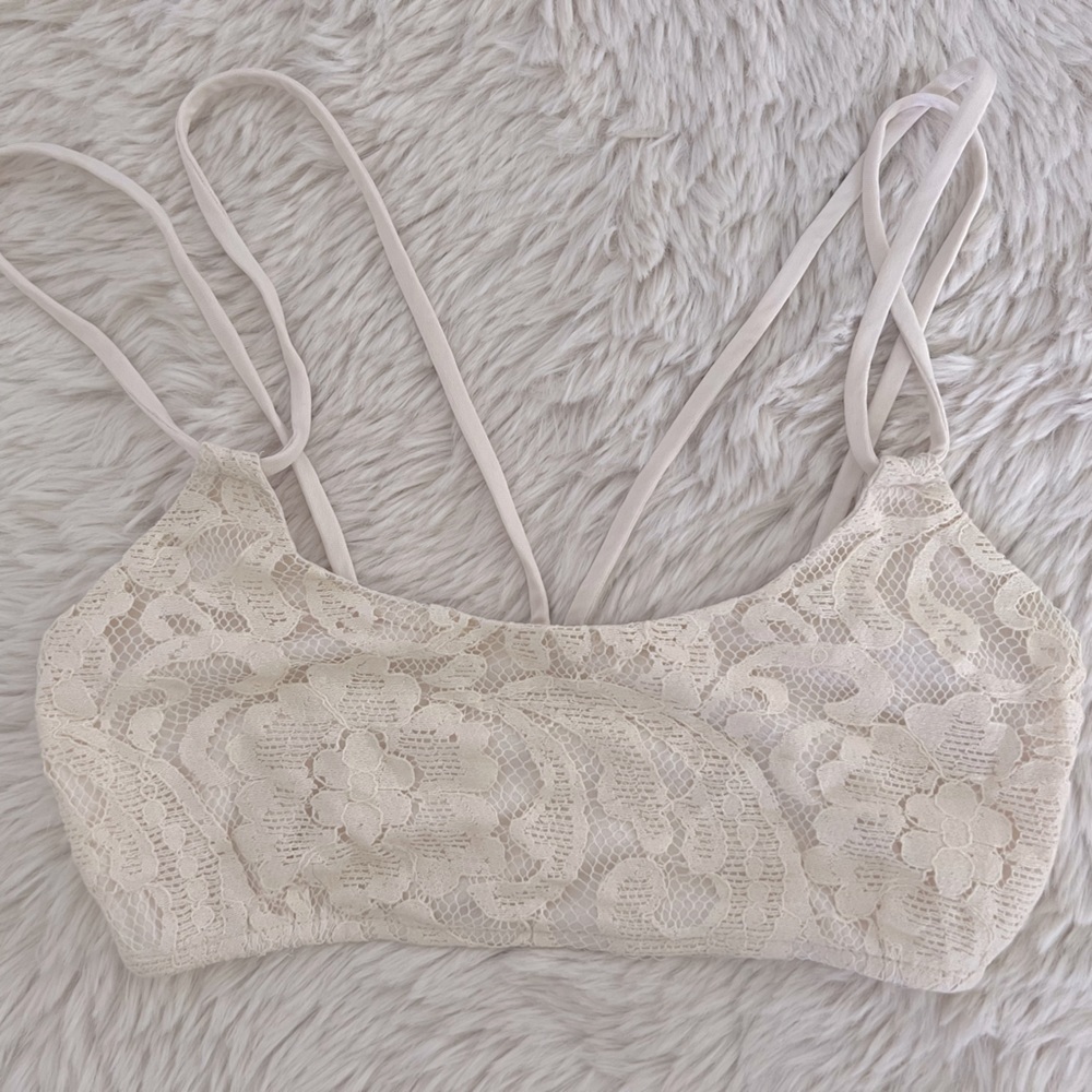 Lace bralette.